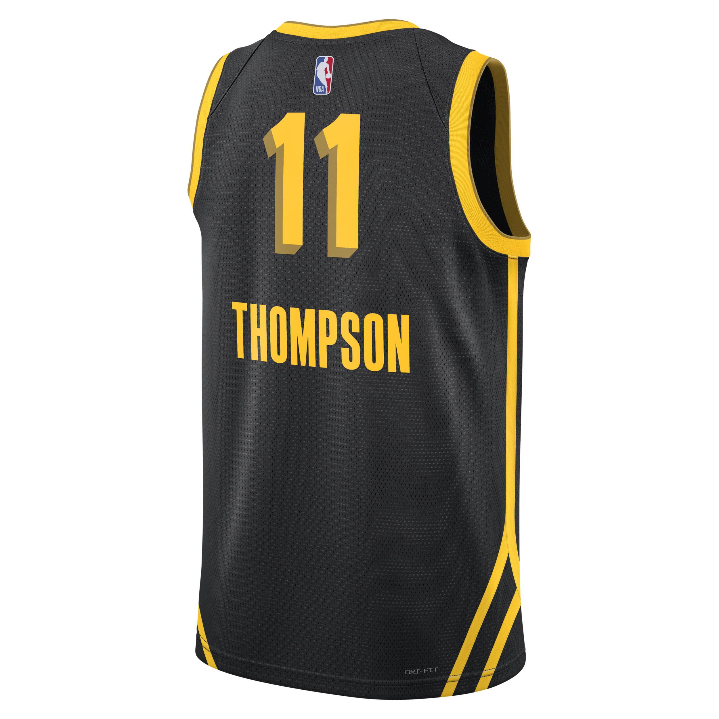 Mens Nike Klay Thompson Golden State Warriors Swingman Jersey - Black Product Image