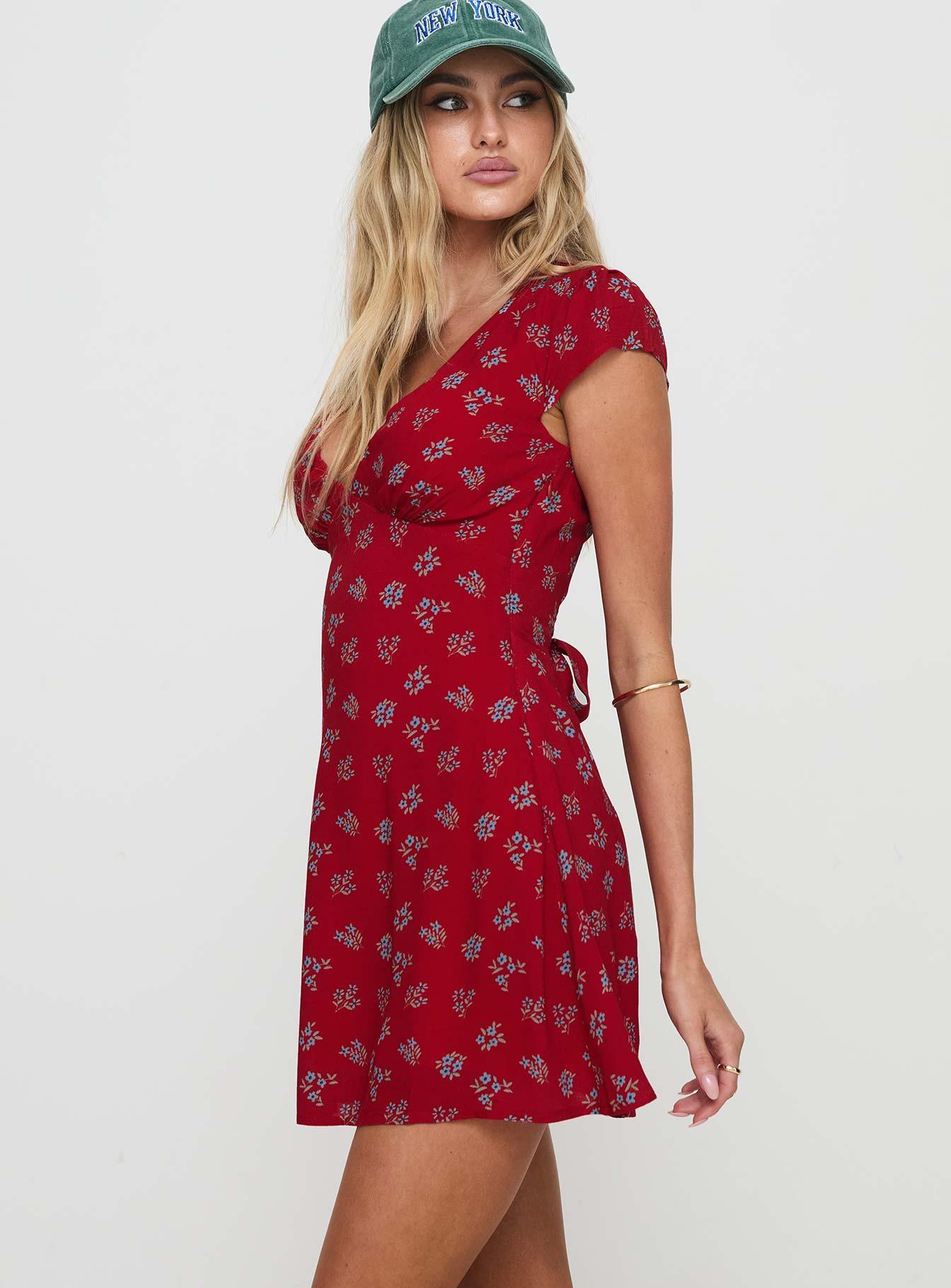 Cannelloni Mini Dress Red Product Image