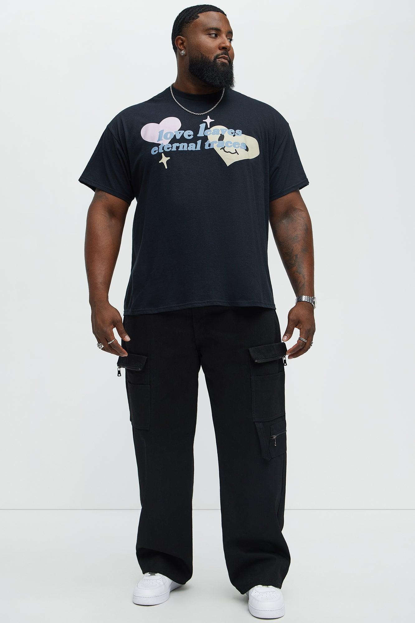 Love Leaves Eternal Traces Short Sleeve Tee - Black Product Image