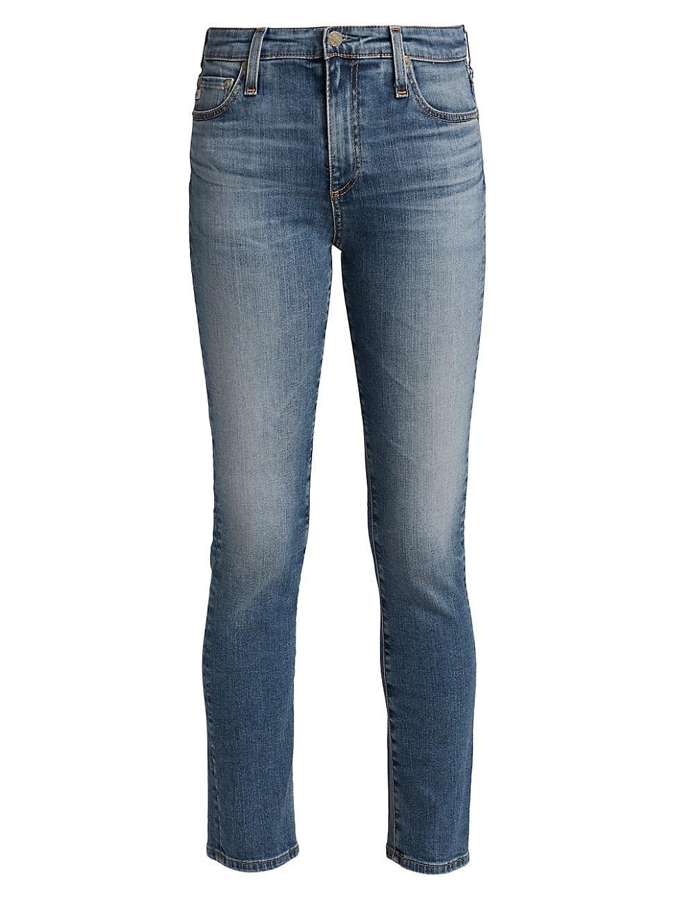 Womens Mari High-Rise Stretch Straight-Leg Jeans Product Image