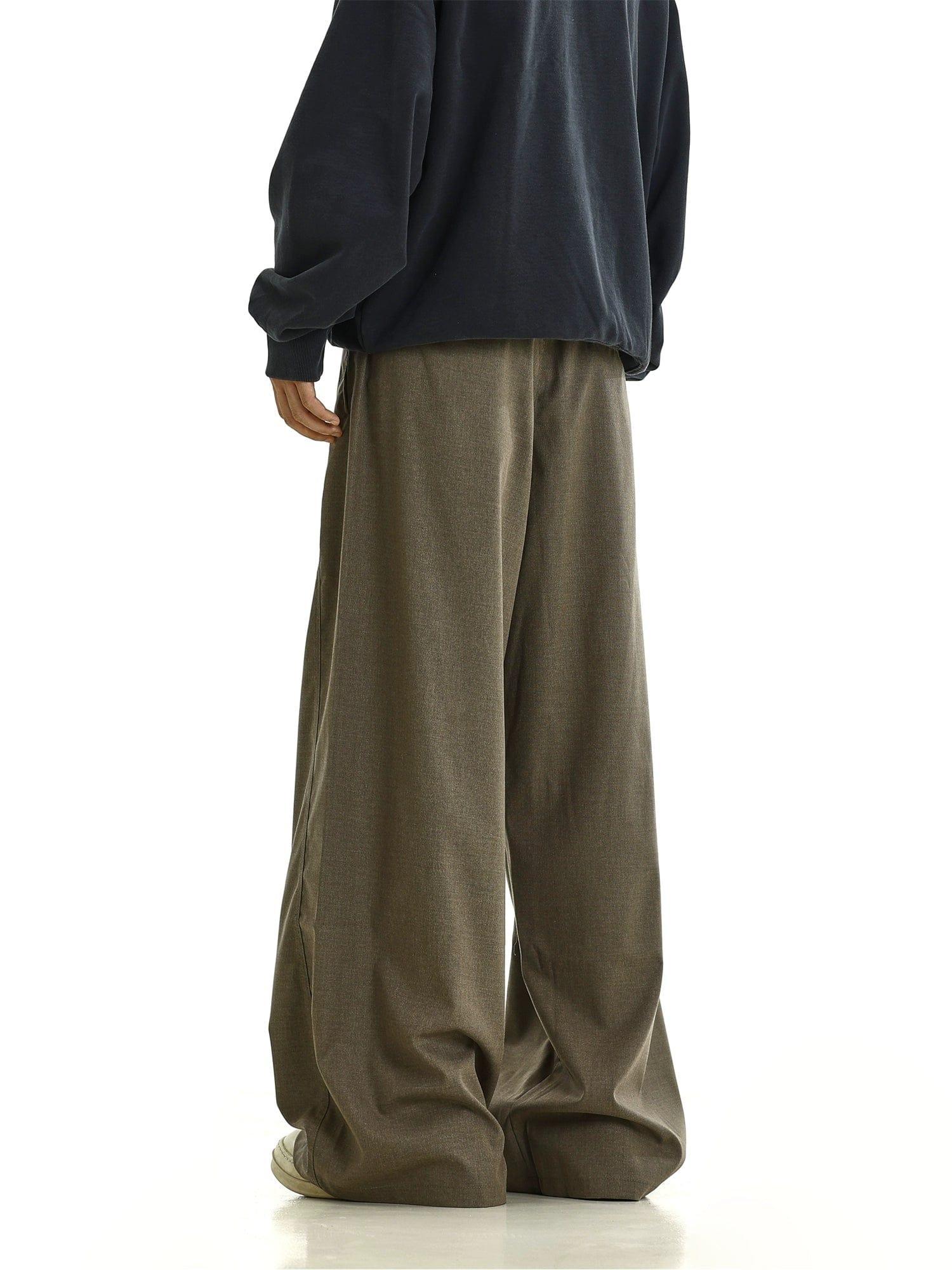 RT No. 11963 BROWN WIDE STRAIGHT PANTS Product Image