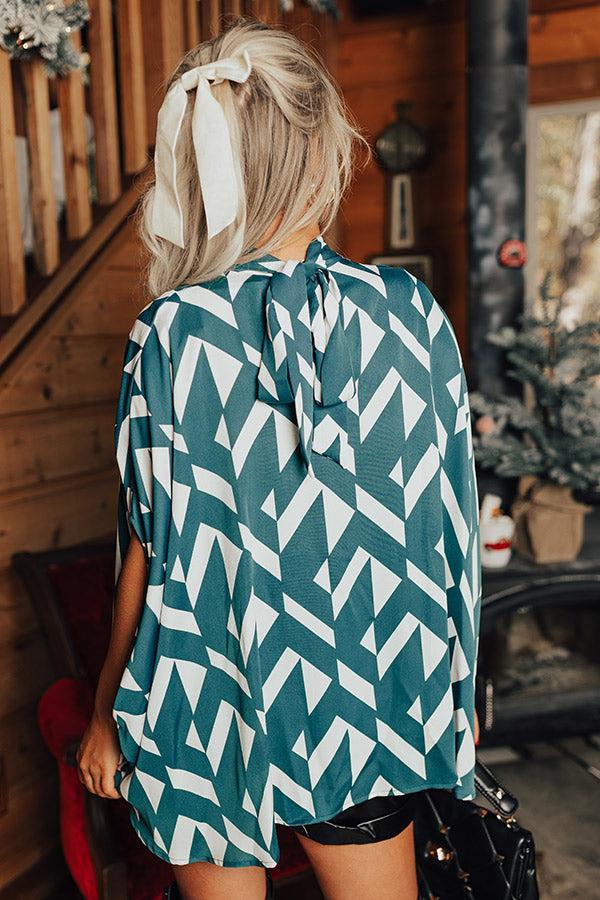 Mystic Moonlight Shift Top In Teal Product Image