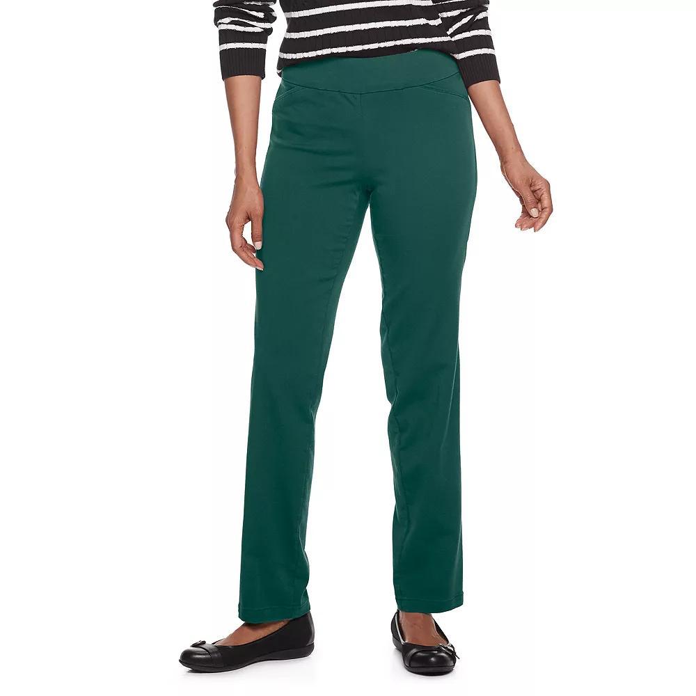 Women's Croft & Barrow® Effortless Stretch Pull-On Straight-Leg Pants,  Product Image
