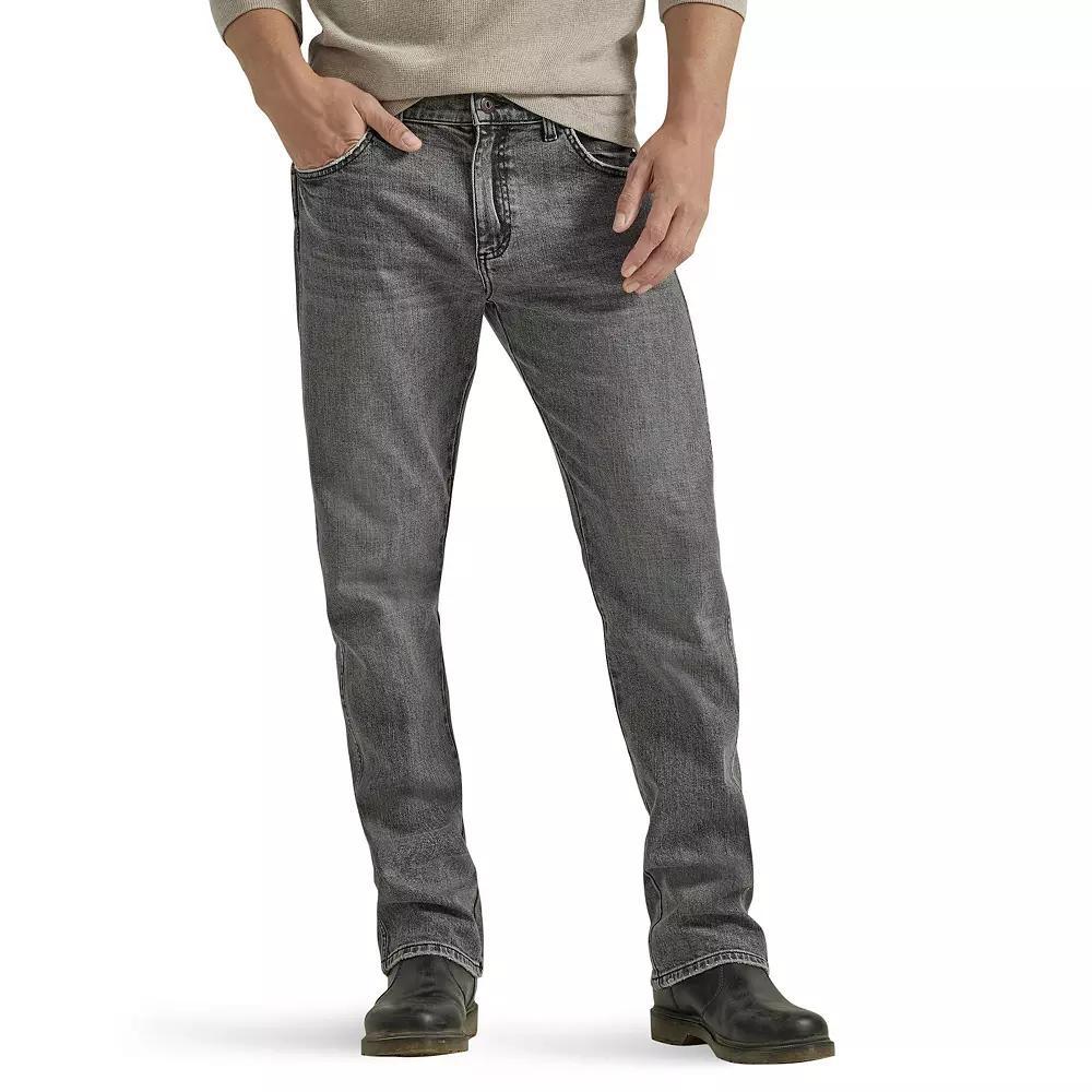 Men's Wrangler Slim Straight Cut Jeans, Size: 34X30, Light Grey Wash Product Image