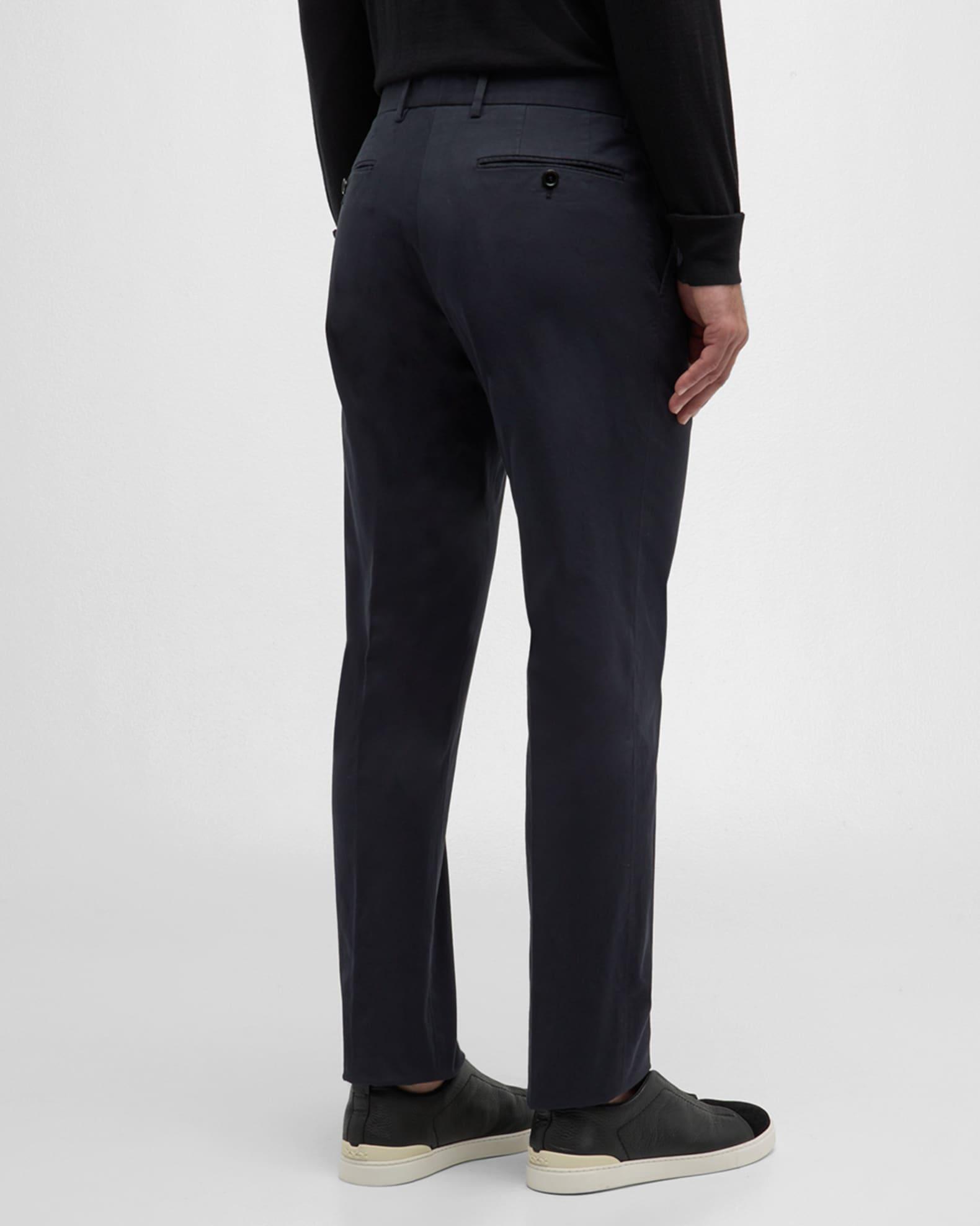 Men's Premium Cotton Flat-Front Trousers Product Image