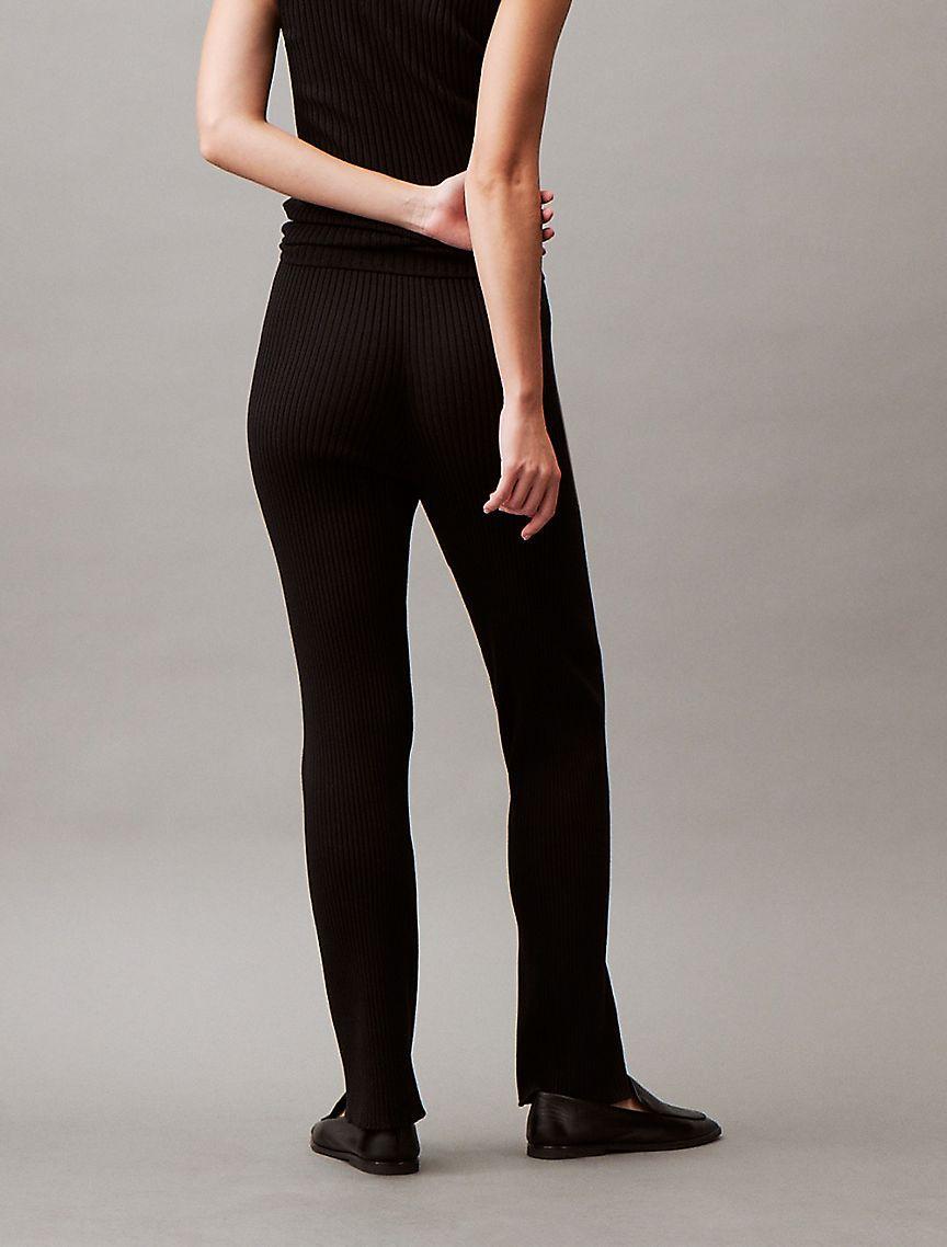 Smooth Cotton Rib Pants Product Image