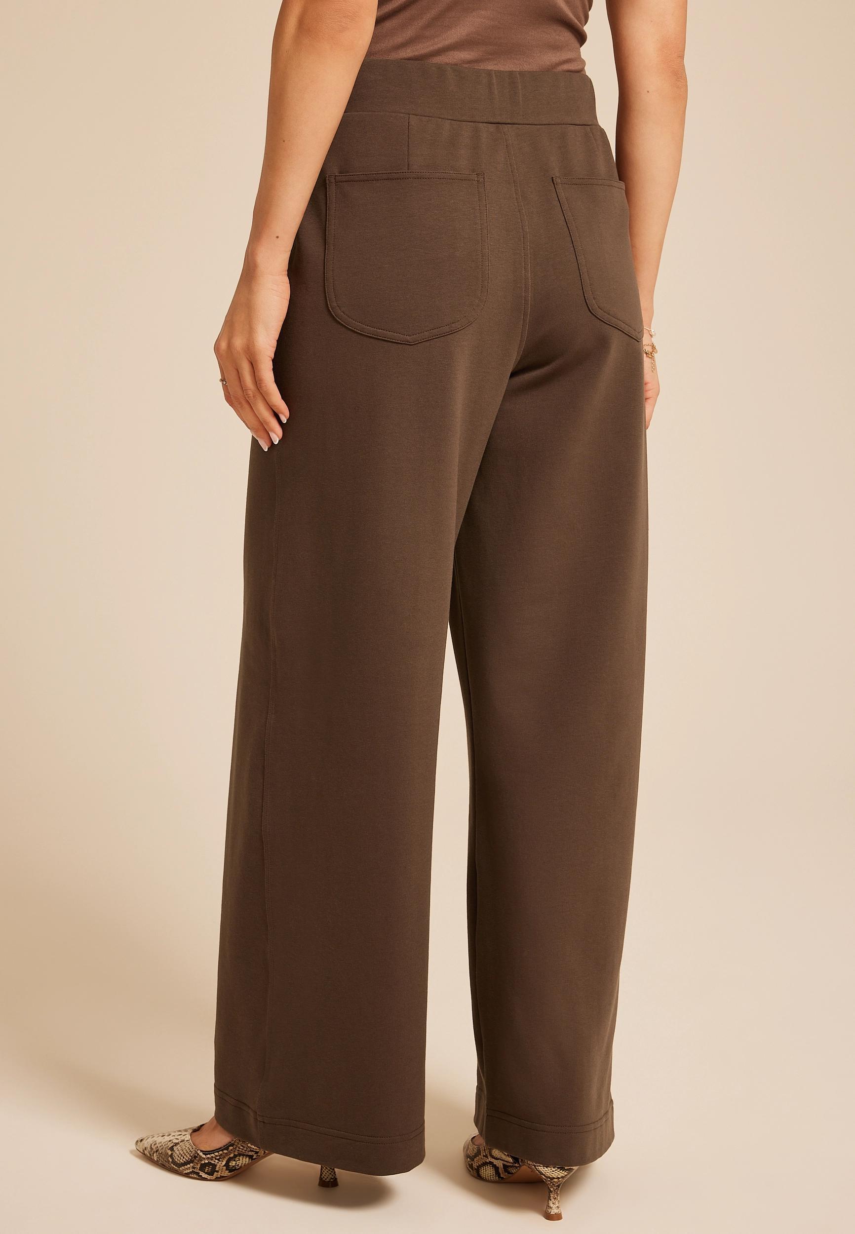 Knit High Rise Wide Leg Pant Product Image