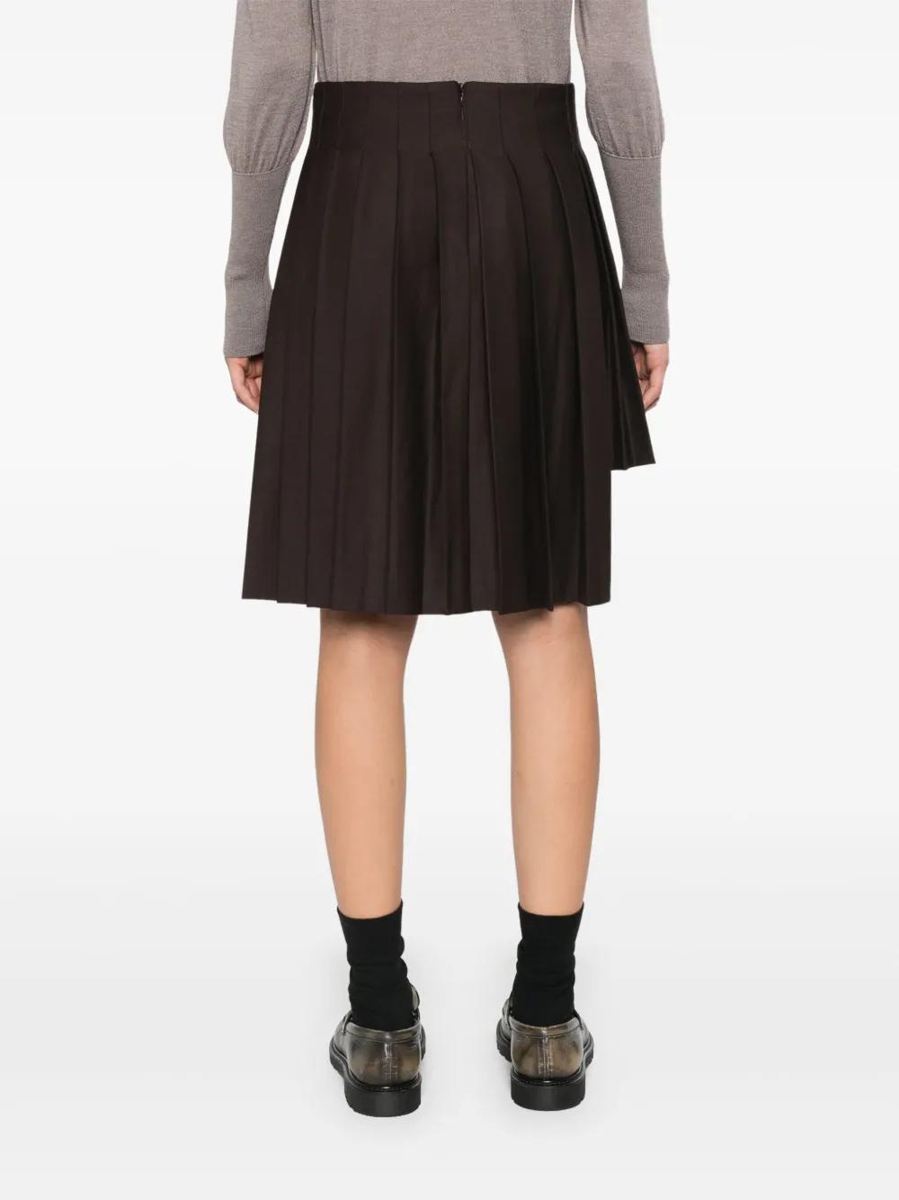 asymmetrical pleated mini skirt Product Image