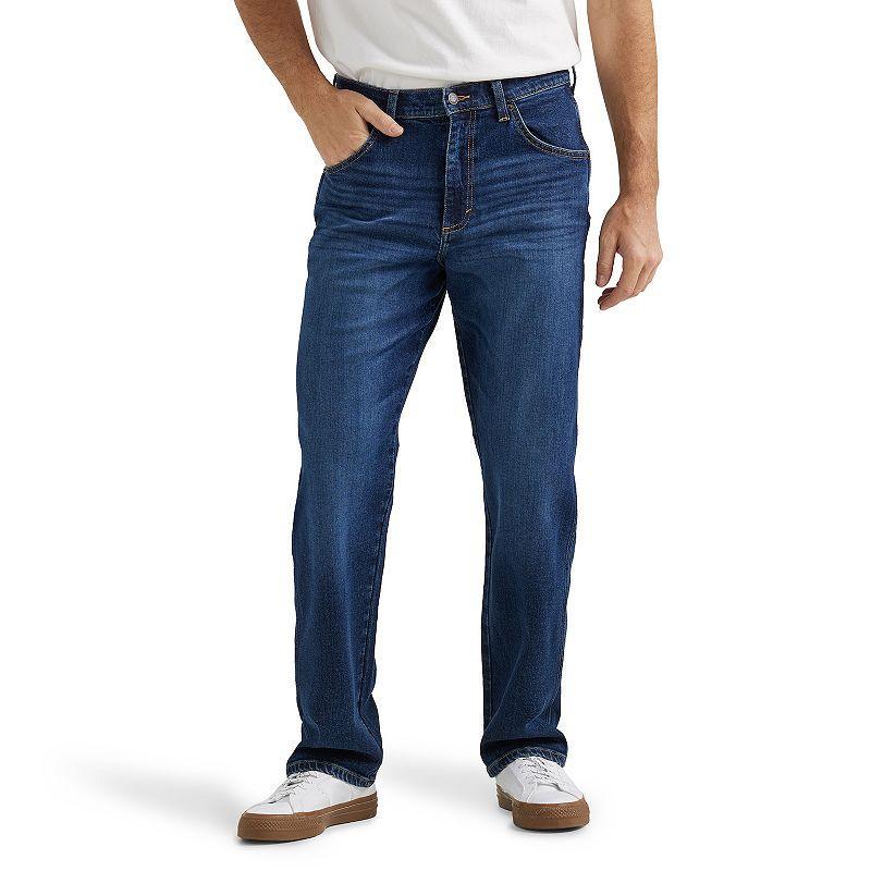 Mens Wrangler Relaxed-Fit Jeans Dark Blue Product Image