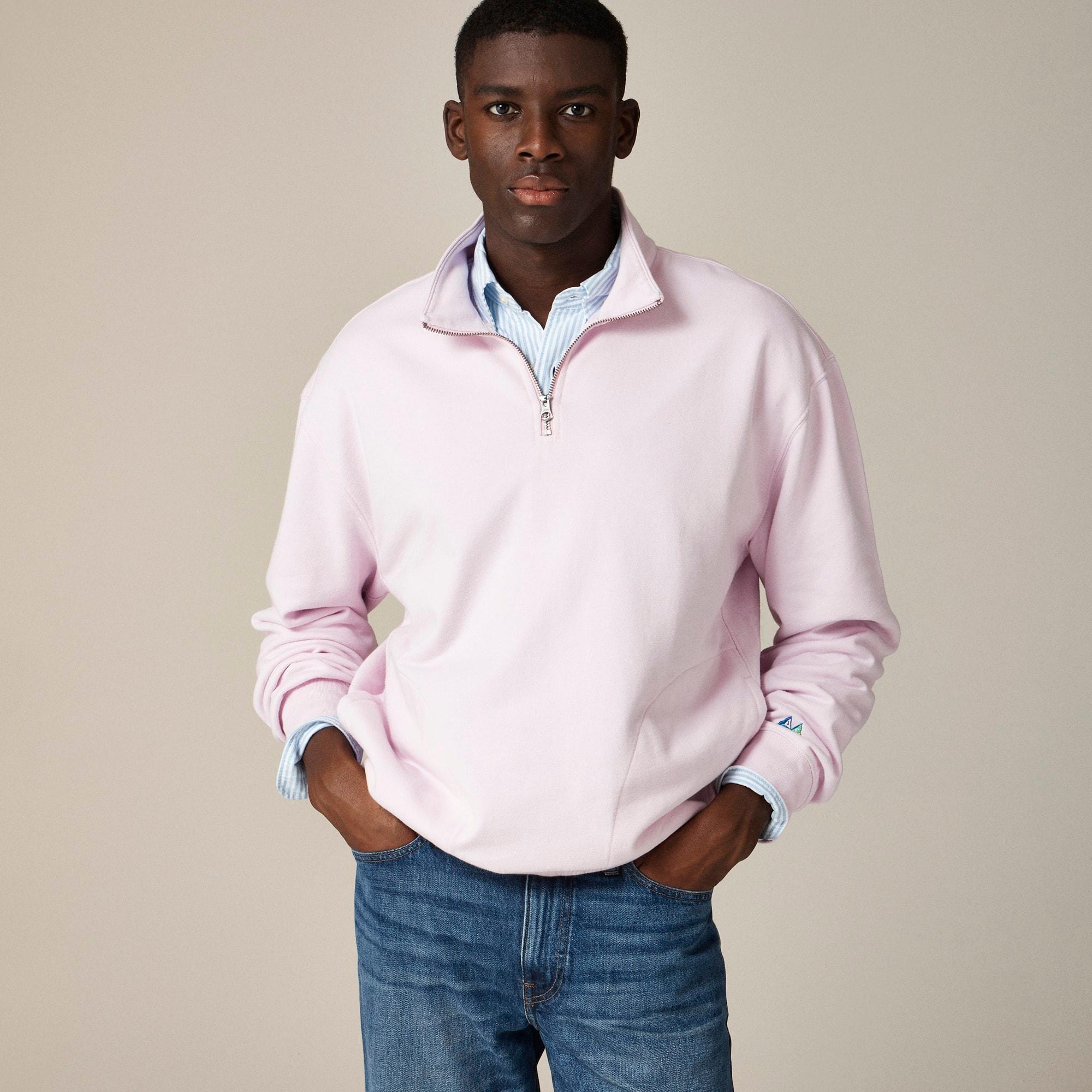 Relaxed-fit lightweight french terry quarter-zip sweatshirt Product Image