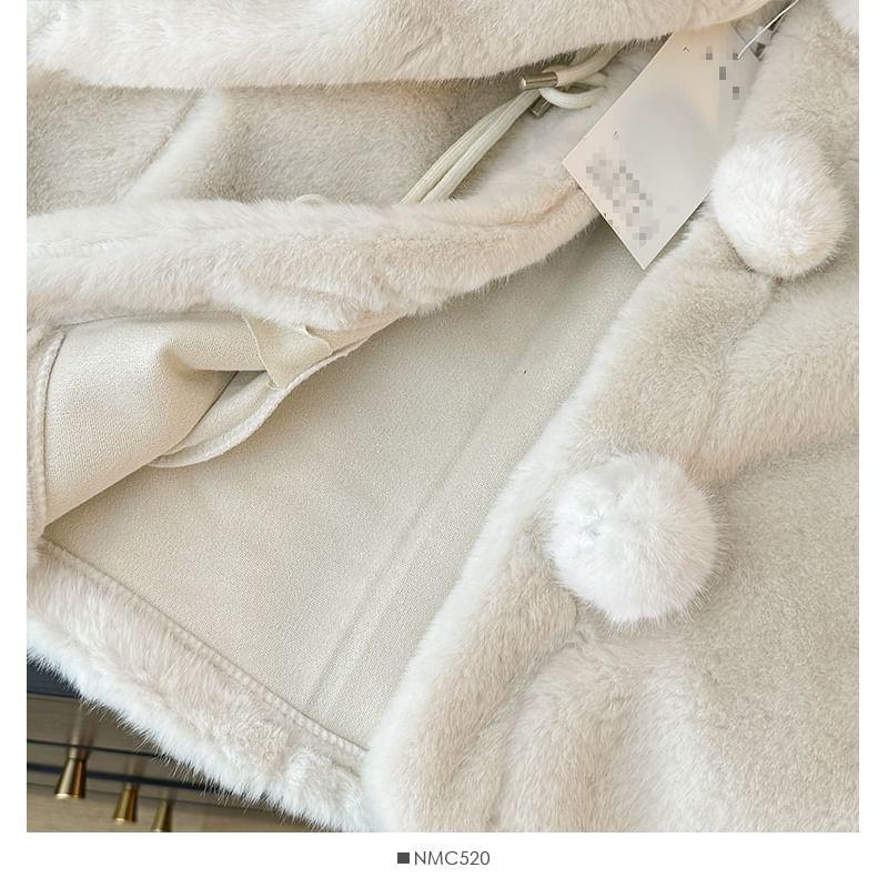 Collared Faux-Fur Coat Product Image