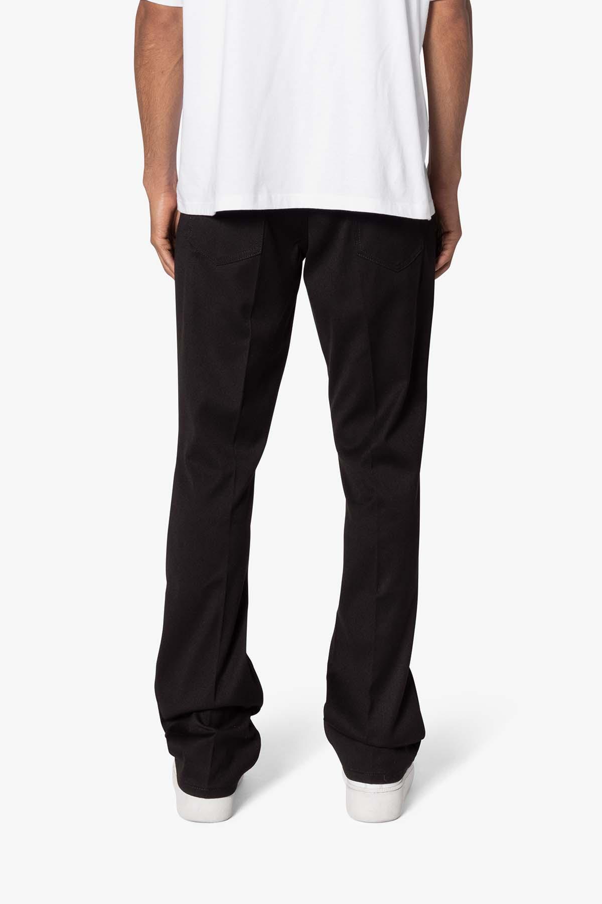 Front Pleat Flare Denim - Black Product Image