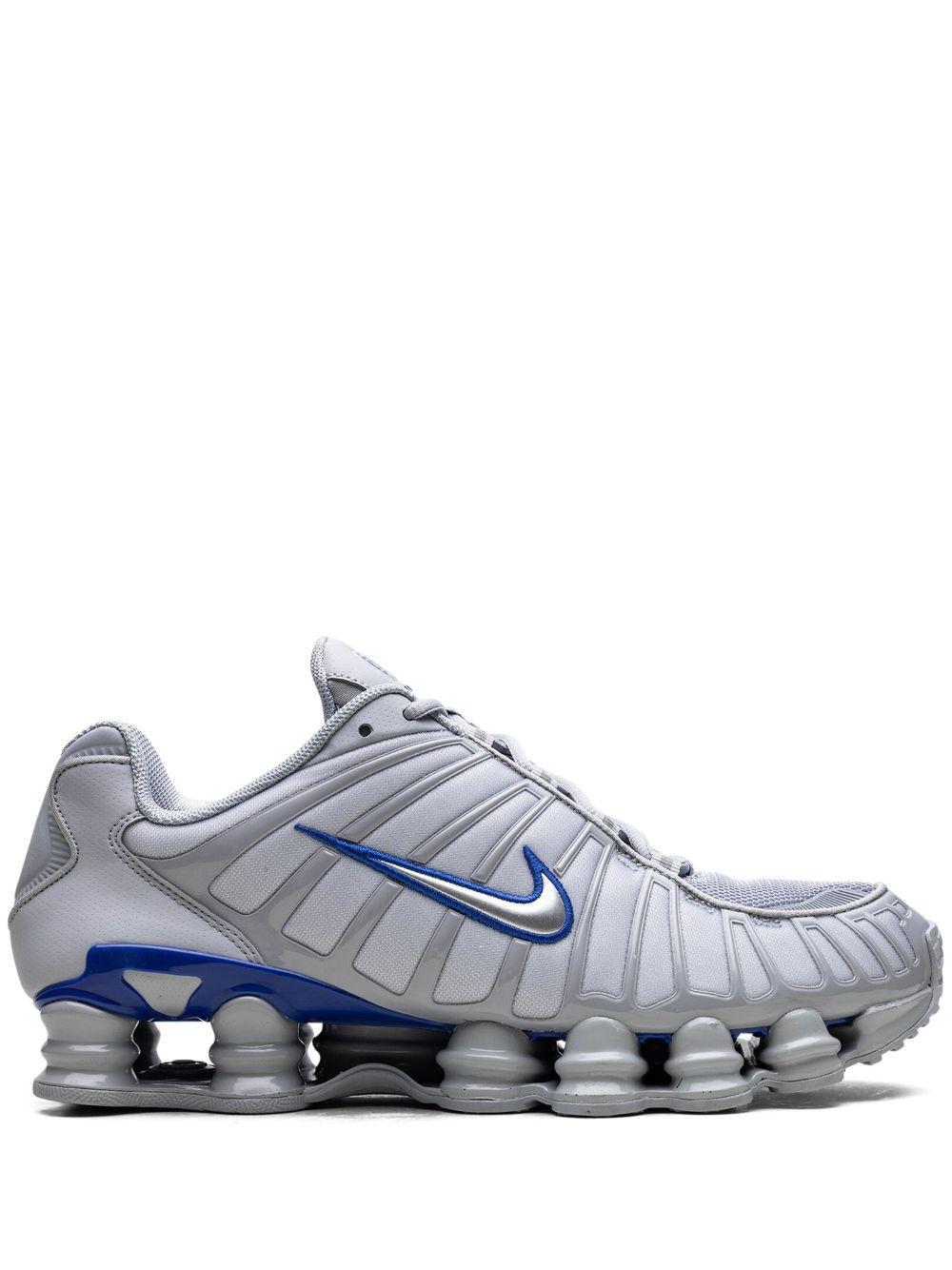 NIKE Shox Tl "wolf Grey" Sneakers In Wolf Grey/metallic Silver/blue Product Image