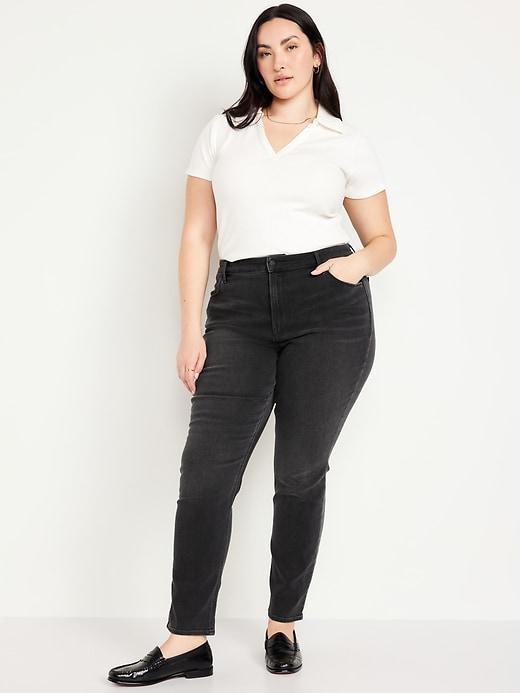 High-Waisted Wow Straight Ankle Jeans Product Image