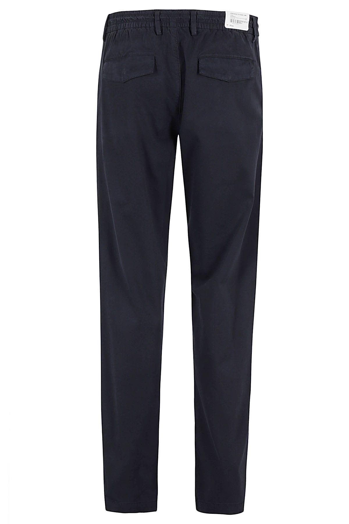 Drawstring-waist Tapered Trousers In Blue Product Image