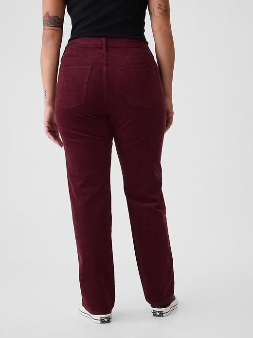 High Rise Corduroy '90s Straight Pants Product Image