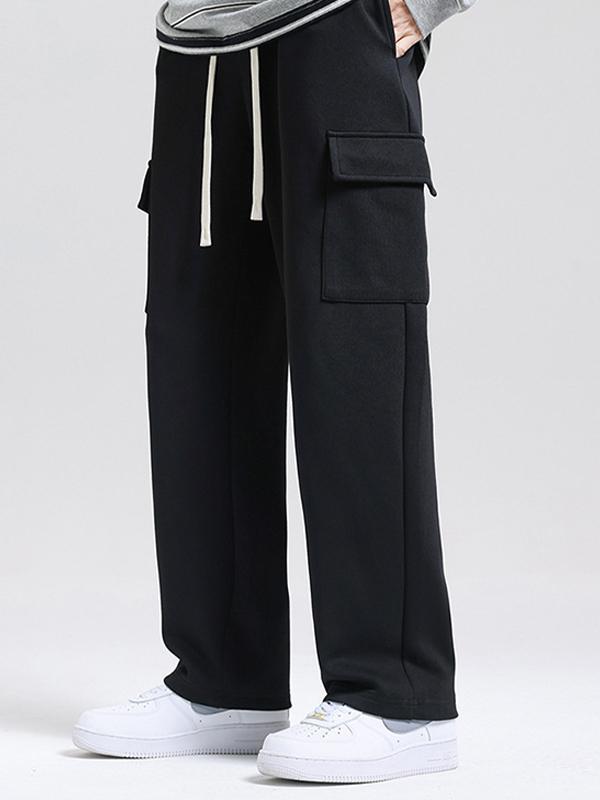 Men's Multi Pocket Drawstring Cargo Pants Product Image