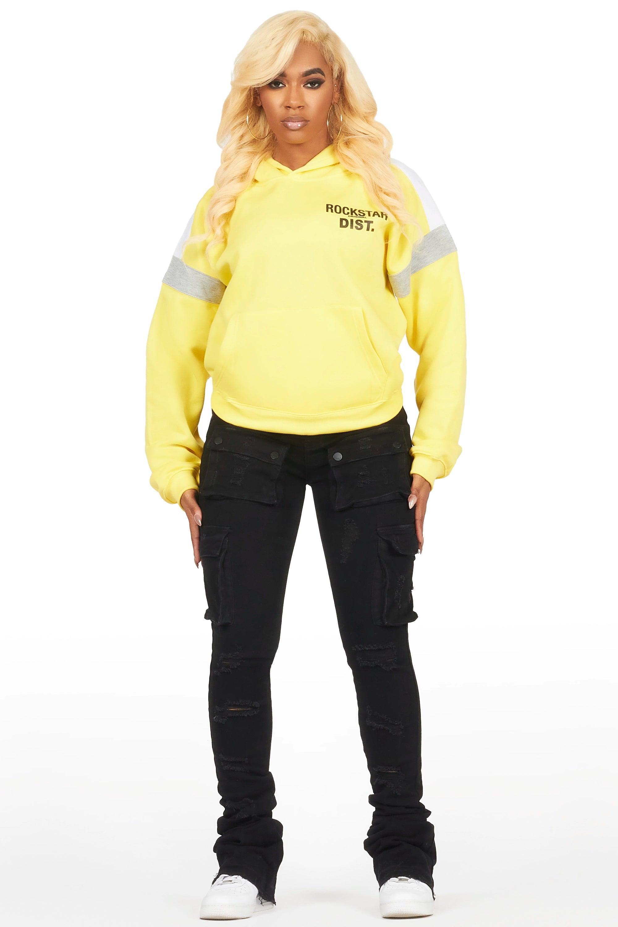 Evonne Yellow Oversized Hoodie Female Product Image