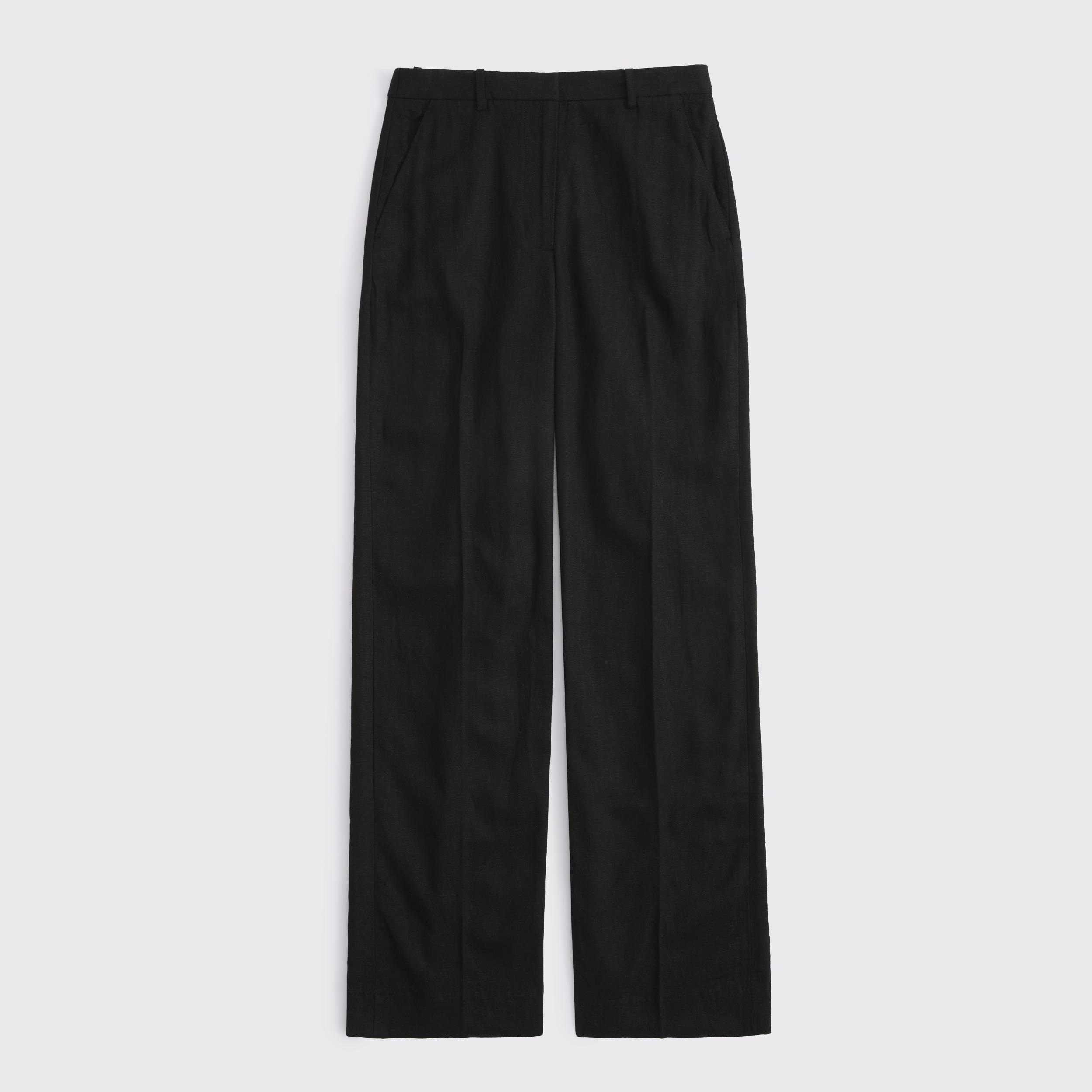 Curve Love Tailored Linen-Blend Wide Leg Pant Product Image