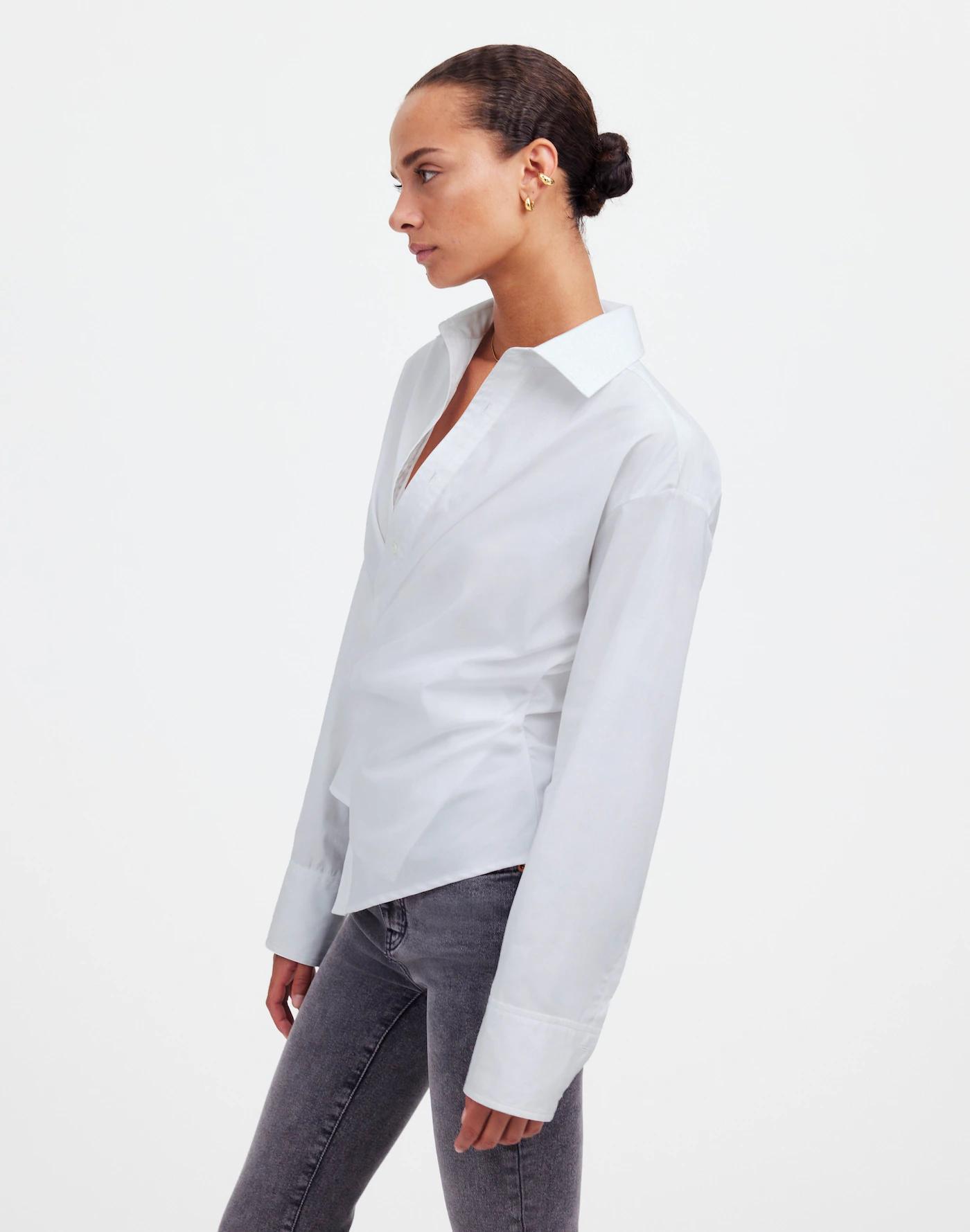 Asymmetric Button-Up Shirt Product Image