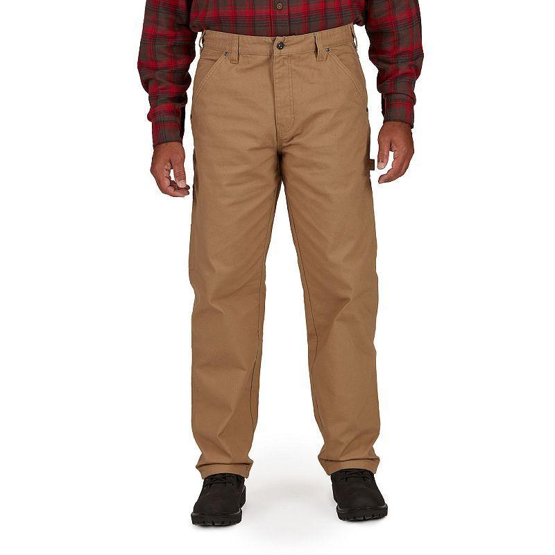 Men's Smith's Workwear Stretch Duck Canvas Carpenter Pants, Size: 38 X 32, Black Olive Product Image