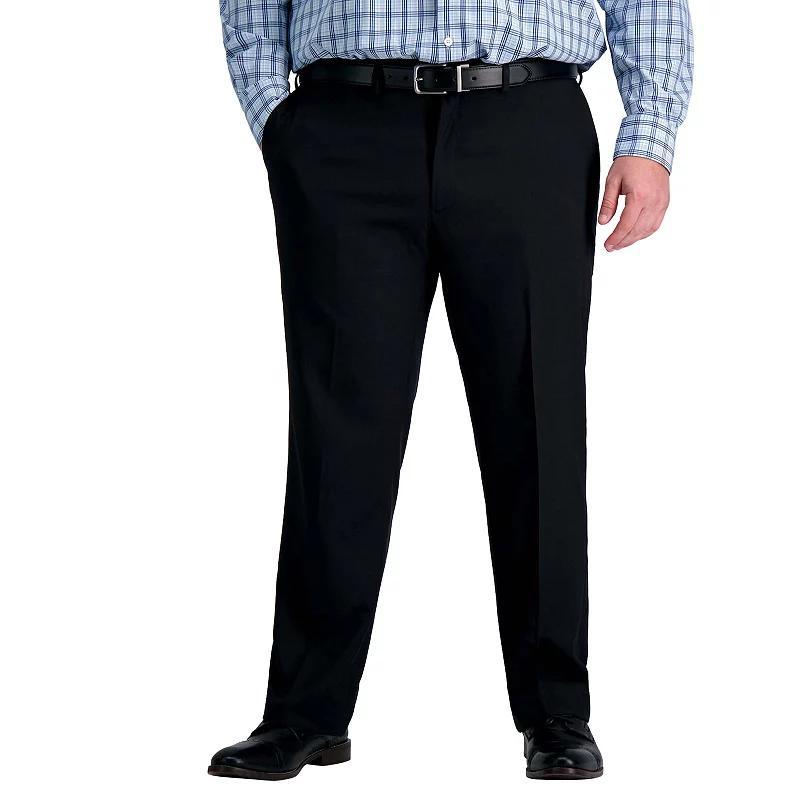 Big & Tall Haggar Premium Comfort Straight-Fit Flat-Front Dress Pants, Mens Product Image