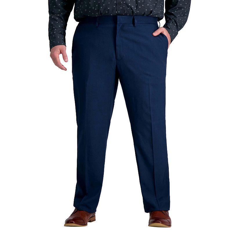 Big & Tall Haggar Premium Comfort Straight-Fit Flat-Front Dress Pants, Mens Product Image