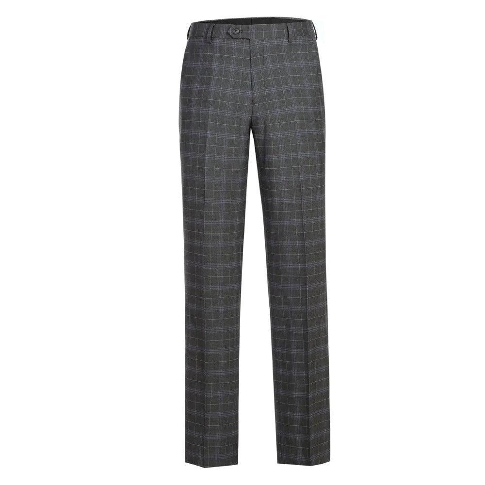 Lozano Collection - Men's 2 Piece Regular Fit Gray Check Suit Product Image