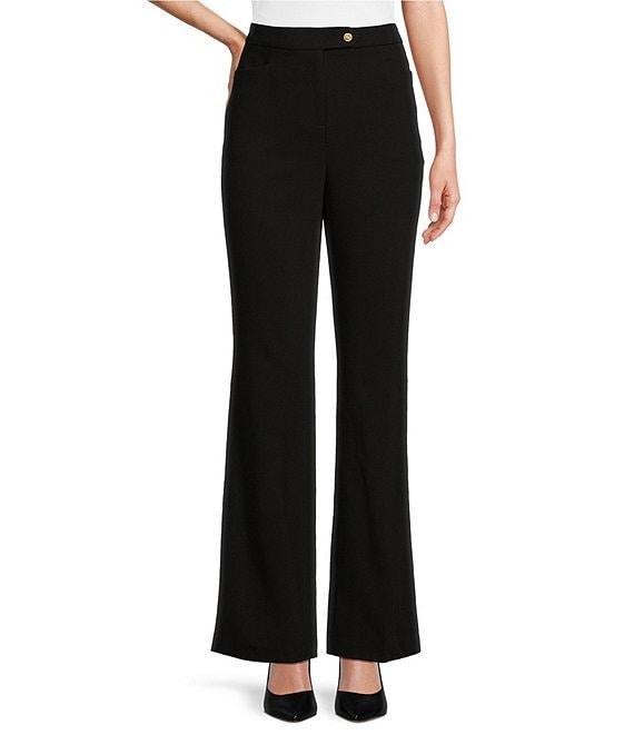 Donna Karan Knit Mid Rise Bootcut Pants Product Image