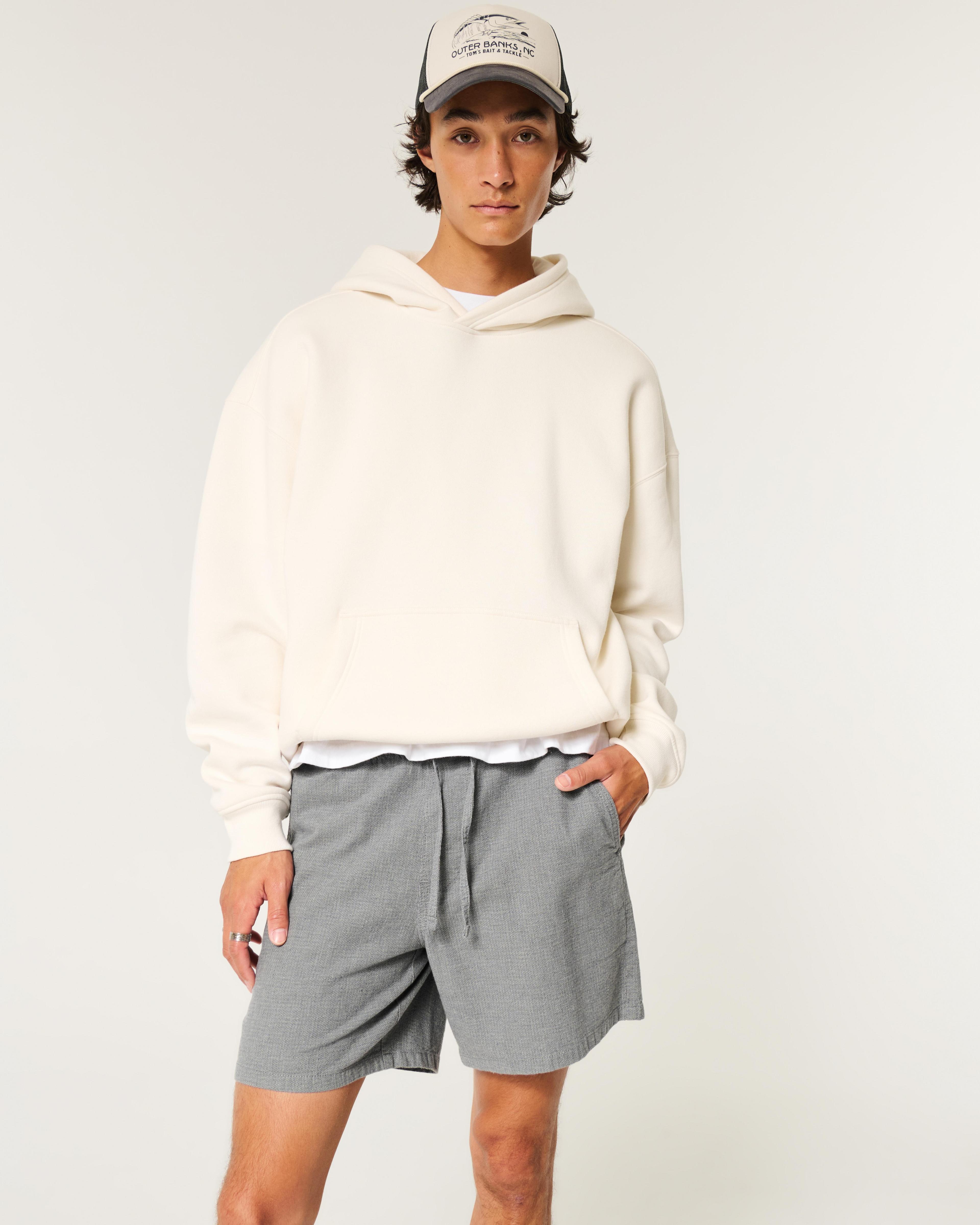 Linen-Blend Pull-On Shorts 7” Product Image