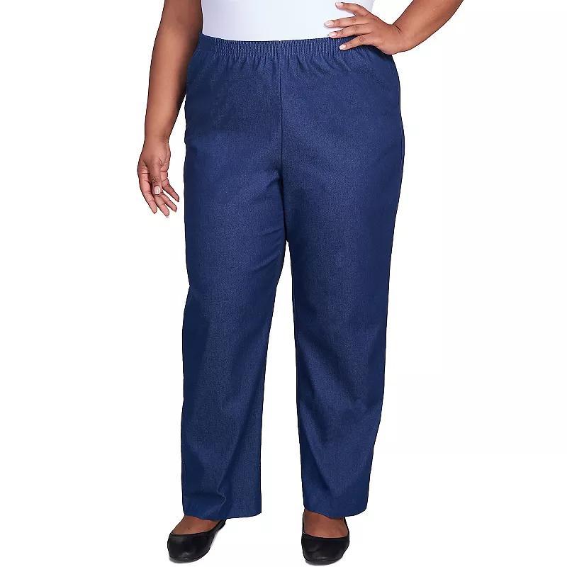 Plus Size Short Alfred Dunner Proportioned Pants, Womens Blue Product Image