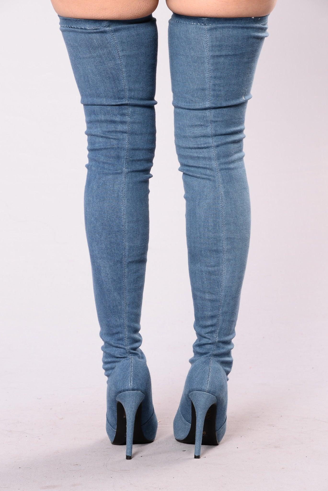 Denim Daze Boot - Denim Product Image