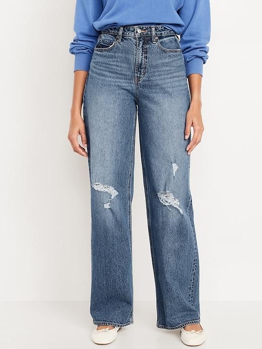 Curvy Extra High-Waisted Wide-Leg Jeans Product Image