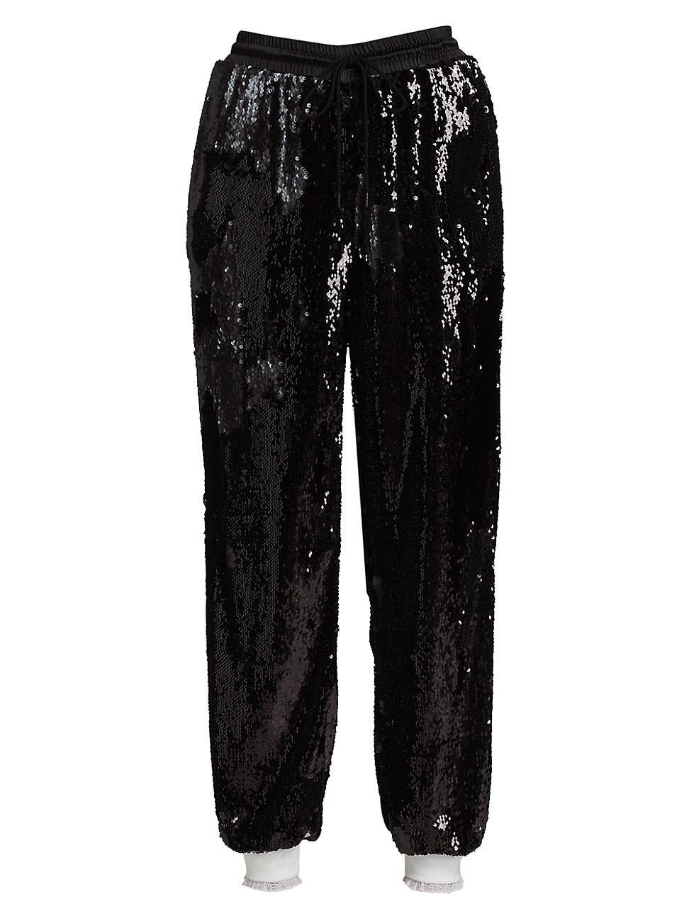 Womens Sequin Track Pants Product Image