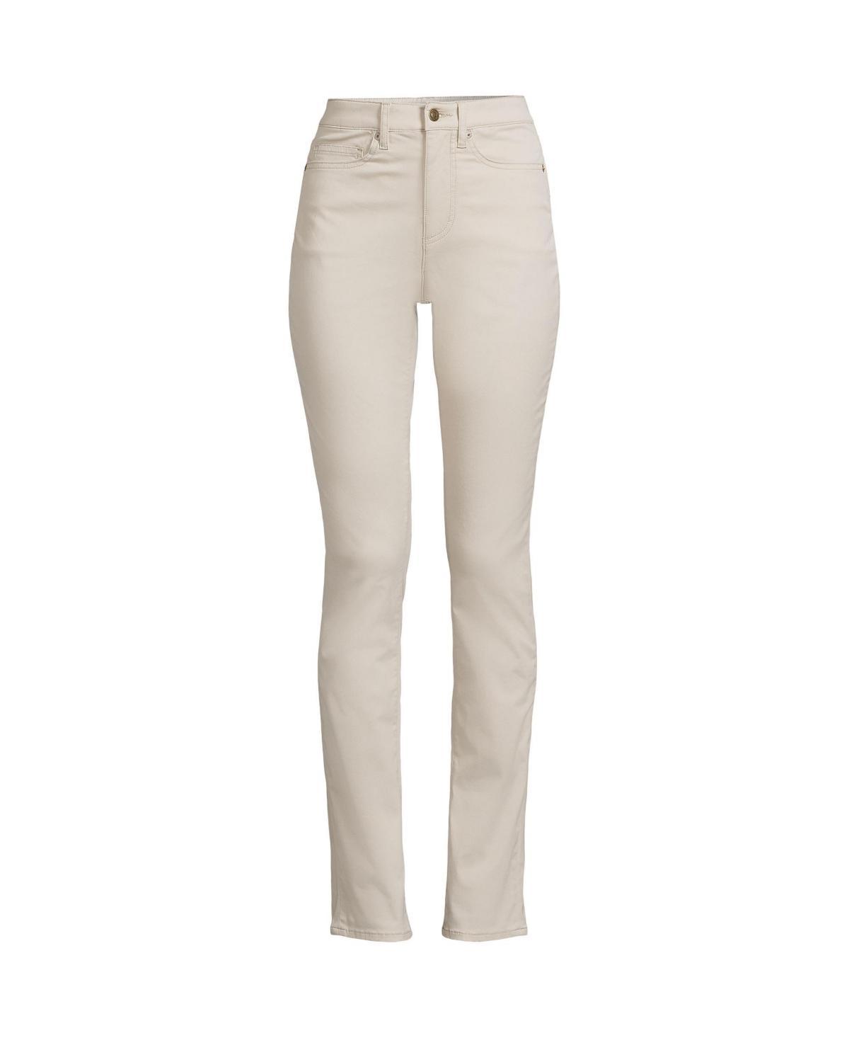 Womens Lands End High Rise Chino Slim Leg Pants Product Image