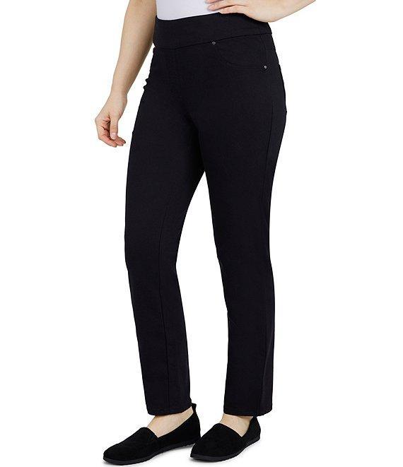 Ruby Rd. Soft Hand Twill Mid Rise Straight Leg Pull-On Ankle Pants Product Image