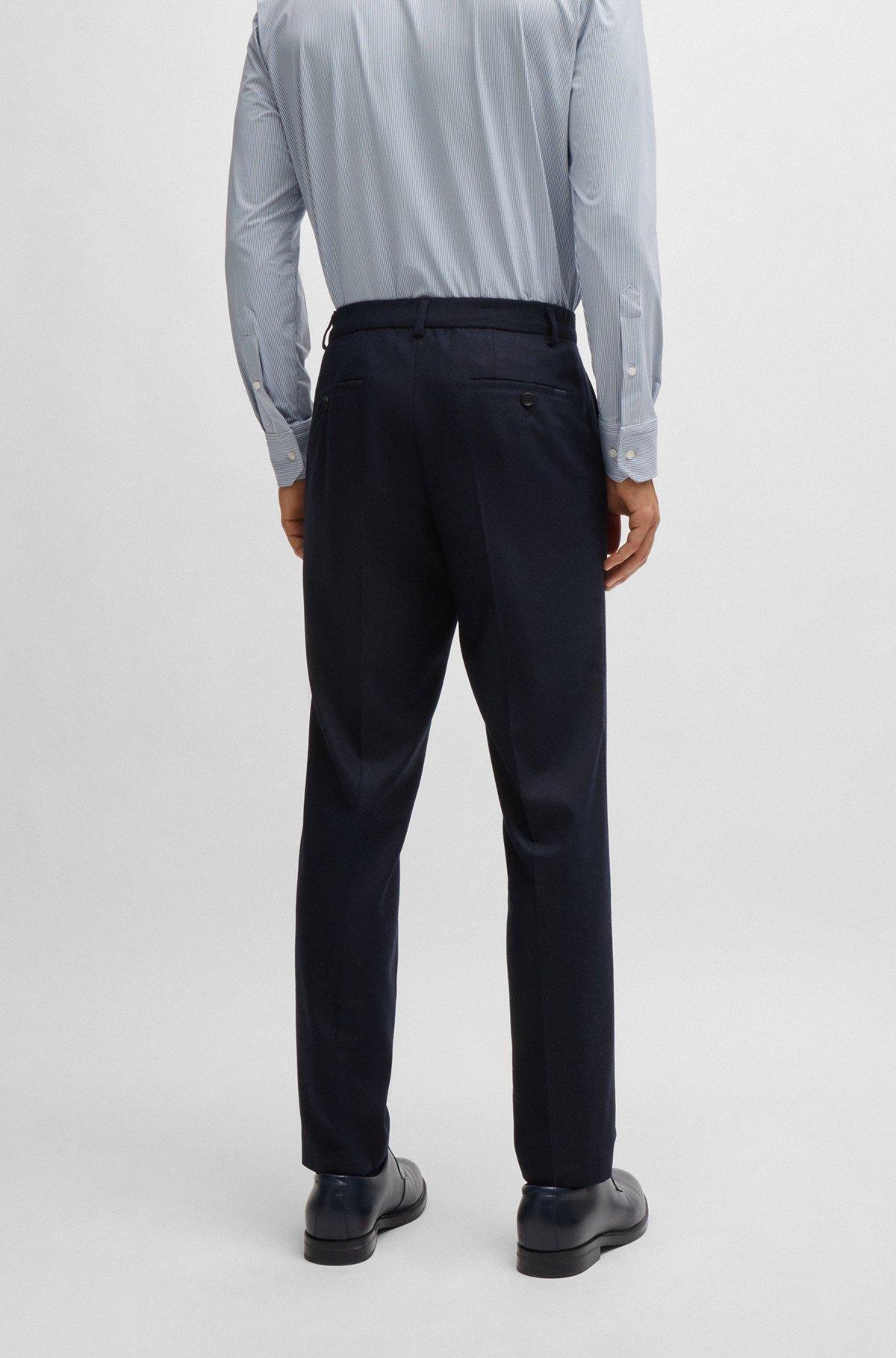 Slim-fit trousers in stretch flannel Product Image