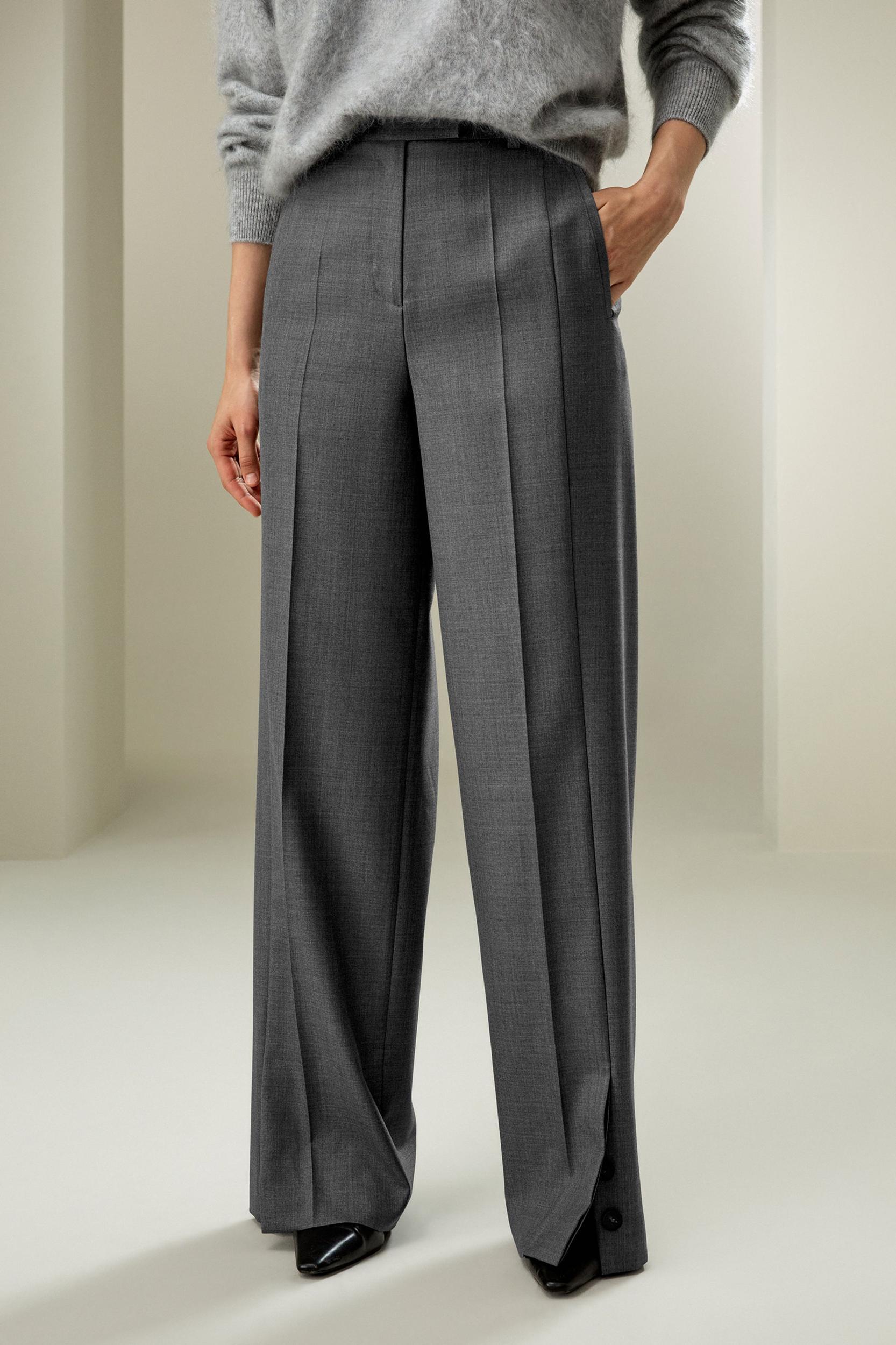 LILYSILK Women'S Wool Slacks - Black Wool Silk Blend - Ultimate Luxury Machine Washable Trousers 16 Product Image