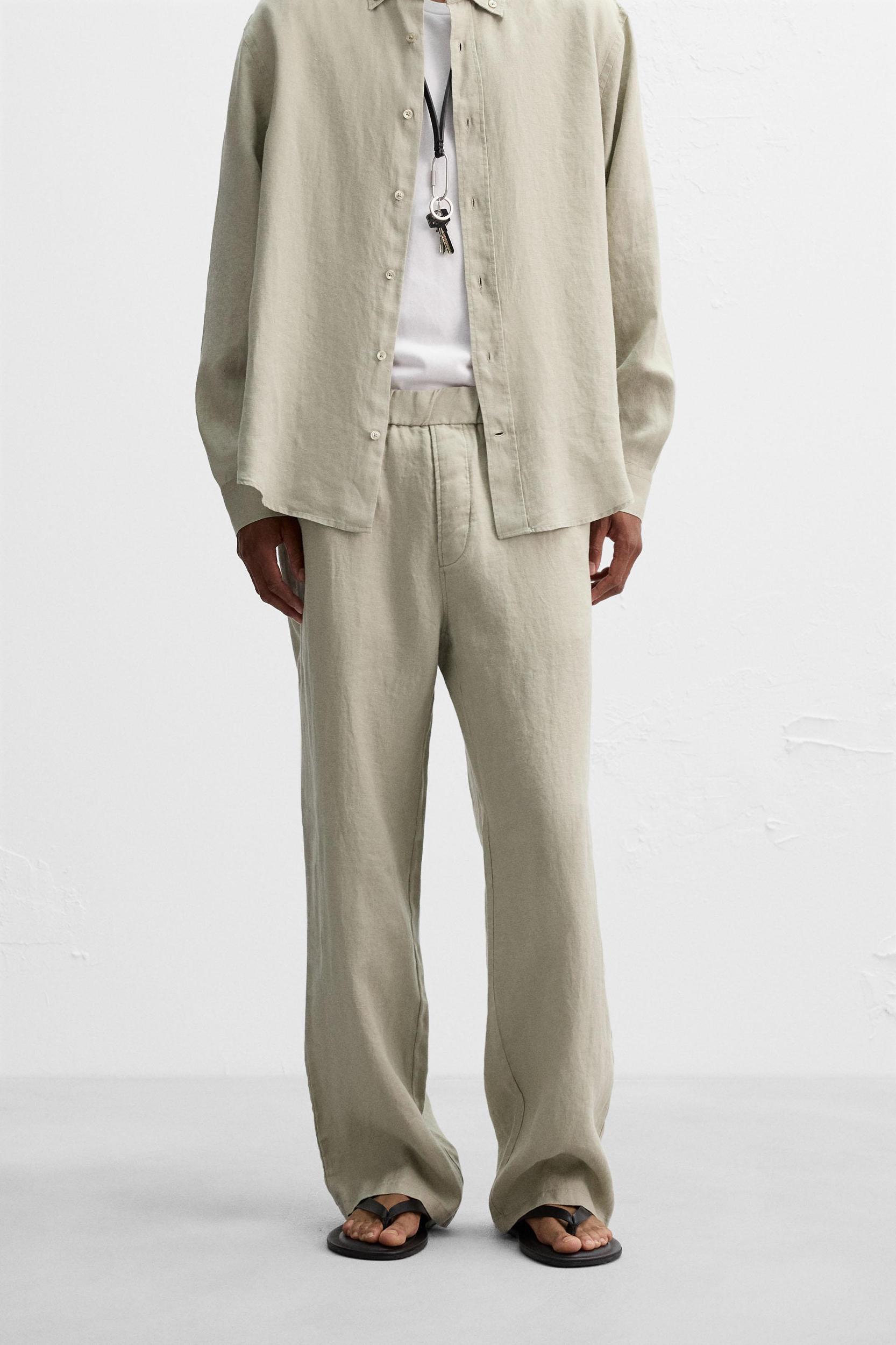 LINEN PANTS IN 100% LINEN Product Image