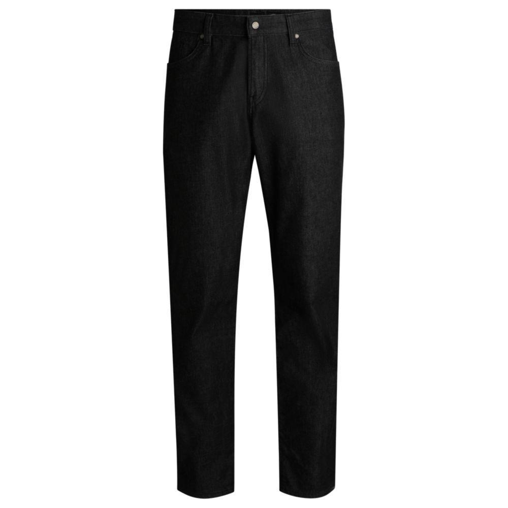 HUGO BOSS Maine Regular-fit Jeans In Black Stretch Denim Product Image