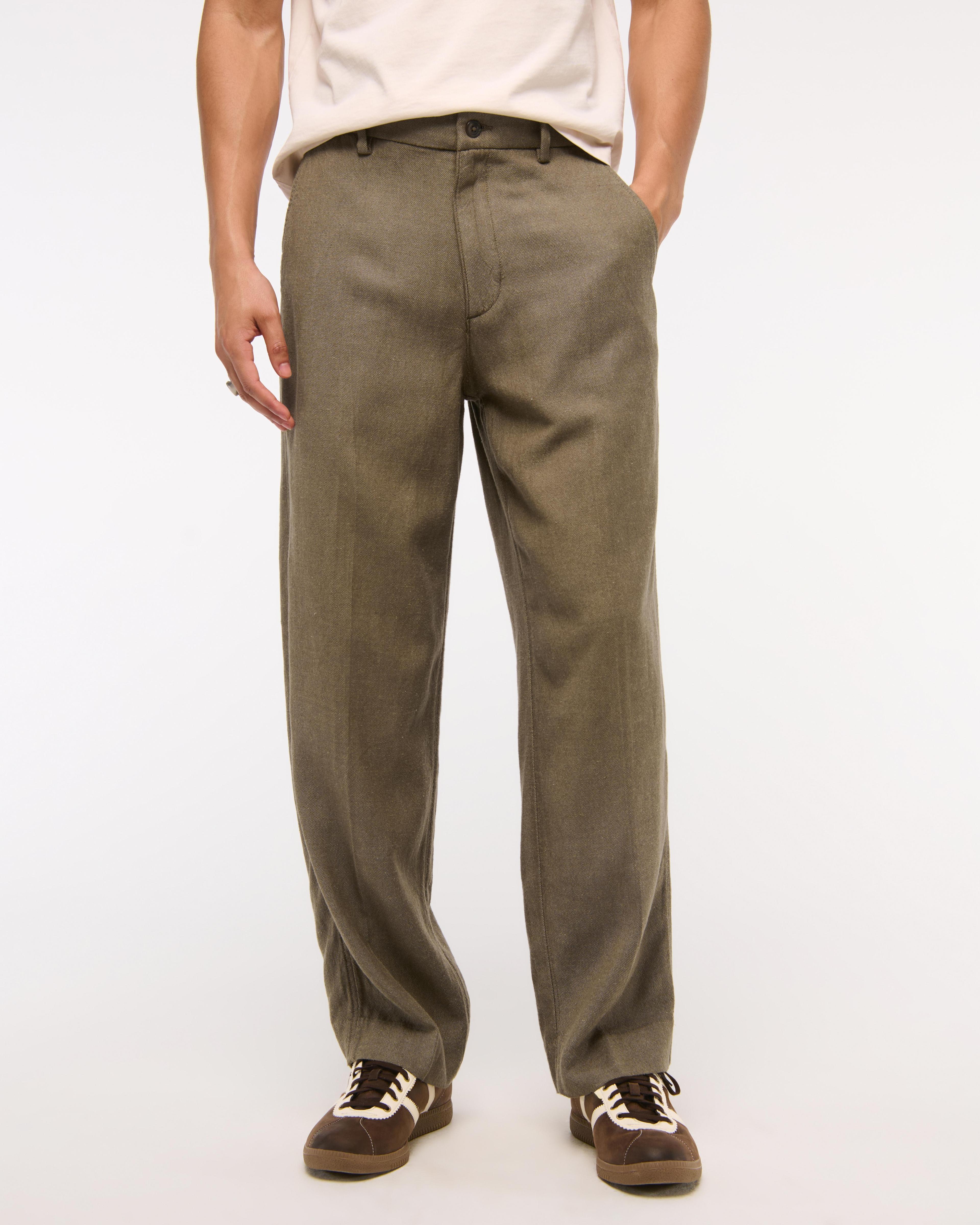 Baggy Tailored Linen-Blend Trouser Product Image