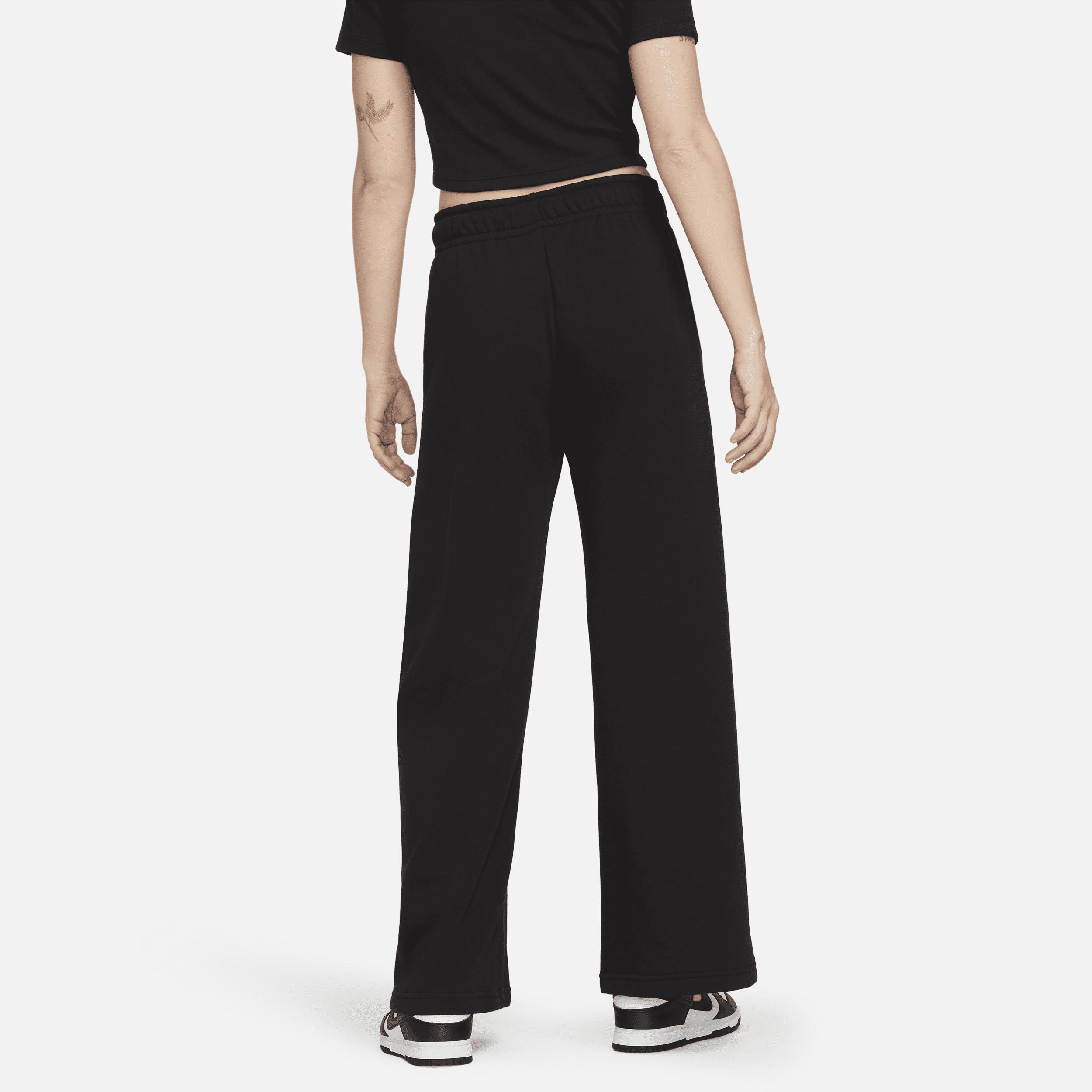 Womens Nike Sportswear Club Fleece Mid-Rise Wide-Leg Sweatpants Product Image