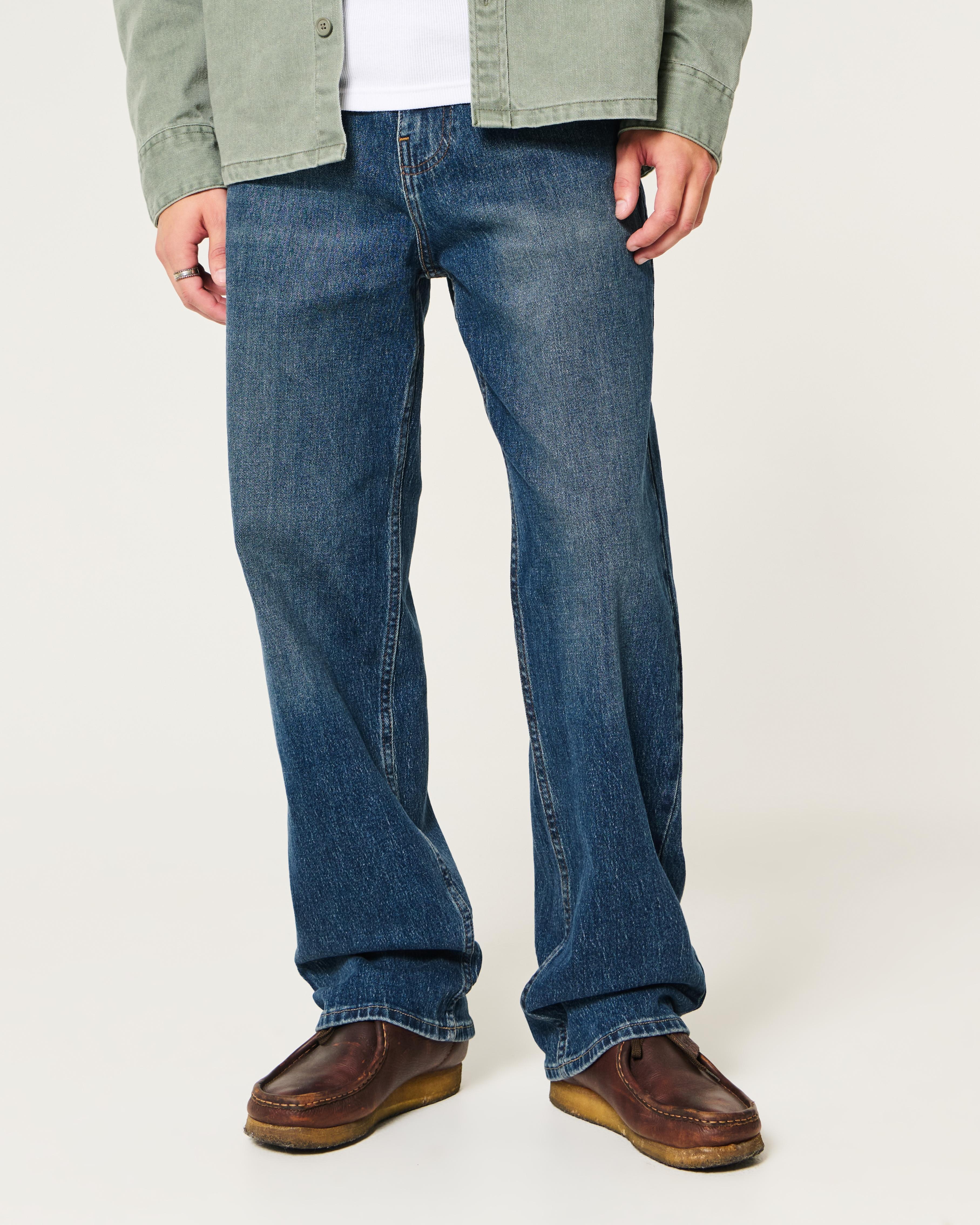 Dark Wash Baggy Jeans Product Image