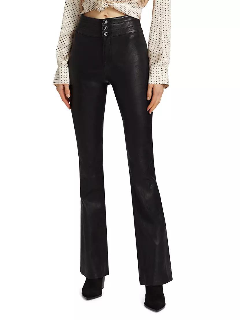 Lou Lou Leather Flare Pants Product Image