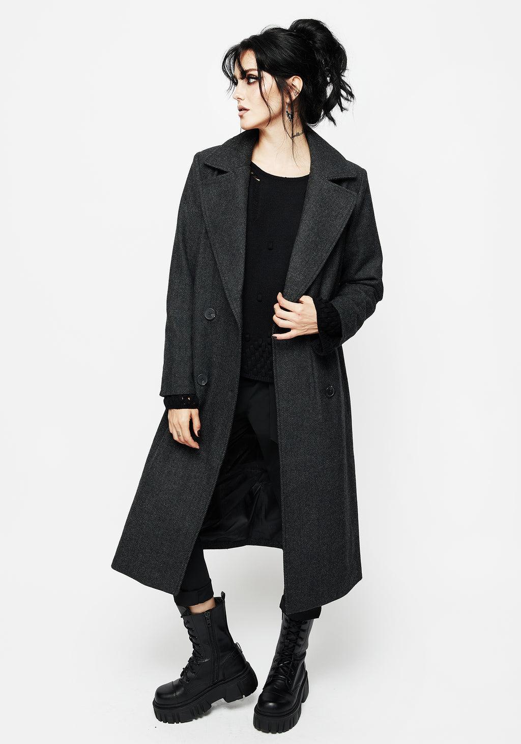 Infinite Wool Blend Herringbone Coat Product Image