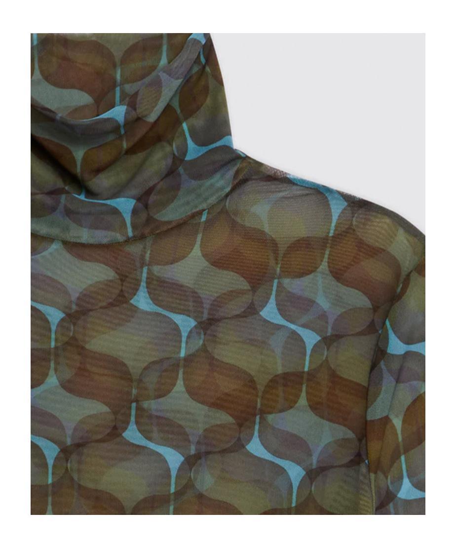 DRIES VAN NOTEN Pattern High-neck T-shirt In Black Product Image