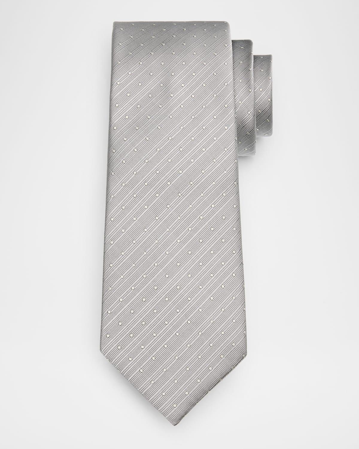 Men's Polka Dot Silk Tie Product Image