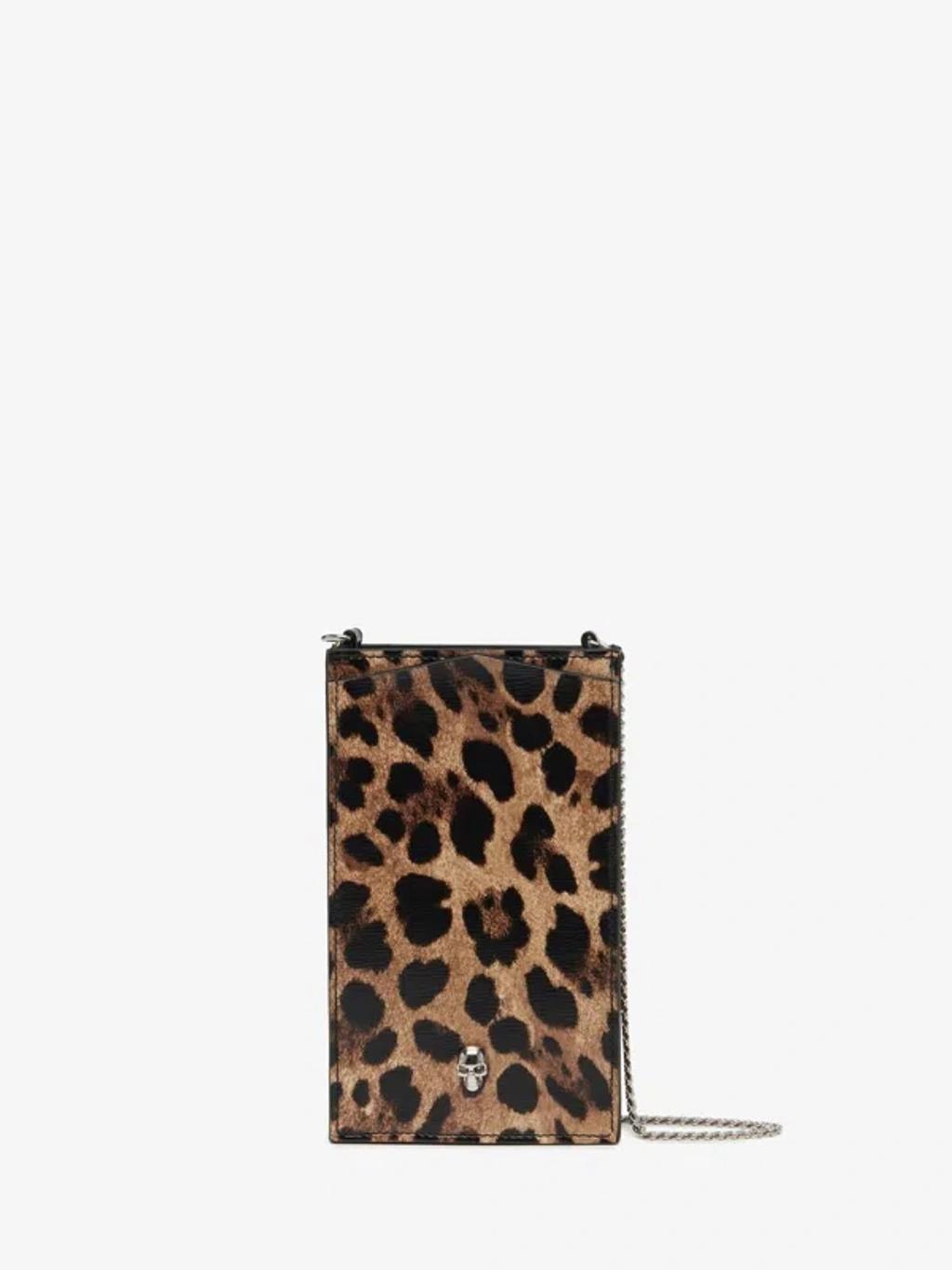 ALEXANDER MCQUEEN Women's Phone Case On Chain In Natblack Product Image