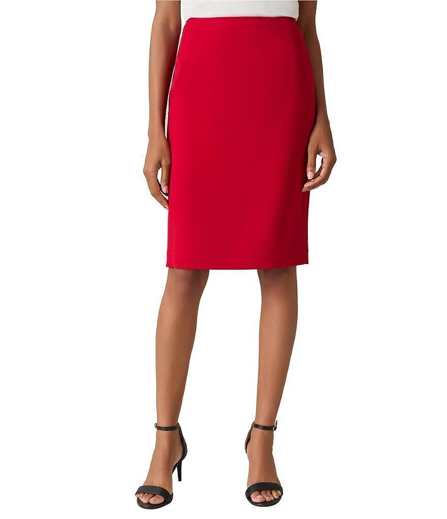 Kasper Stretch Crepe Pencil Skirt Product Image