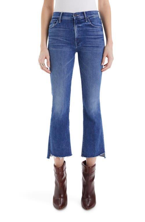 Mother The Insider High Rise Crop Step Fray Bootcut Jeans in Teaming Up Product Image